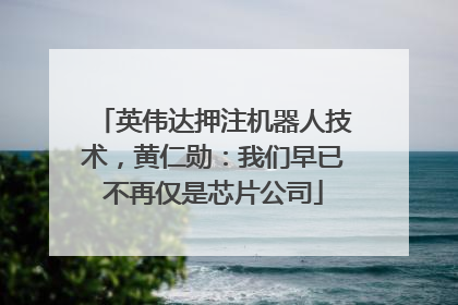 英伟达押注机器人技术，黄仁勋：我们早已不再仅是芯片公司