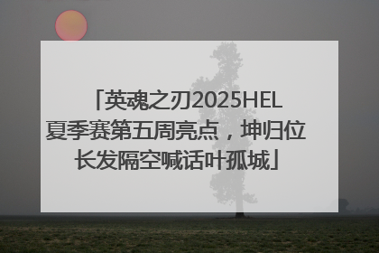 英魂之刃2025HEL夏季赛第五周亮点，坤归位长发隔空喊话叶孤城