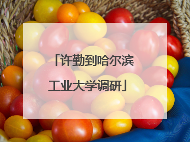 许勤到哈尔滨工业大学调研