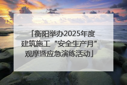 衡阳举办2025年度建筑施工“安全生产月”观摩暨应急演练活动