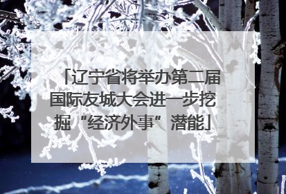 辽宁省将举办第二届国际友城大会进一步挖掘“经济外事”潜能