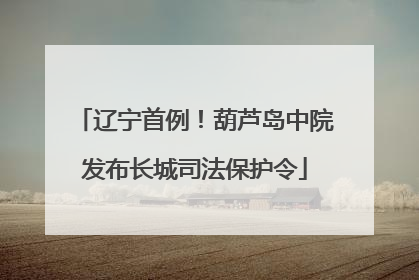 辽宁首例！葫芦岛中院发布长城司法保护令
