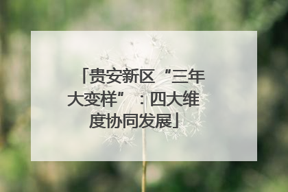 贵安新区“三年大变样”：四大维度协同发展