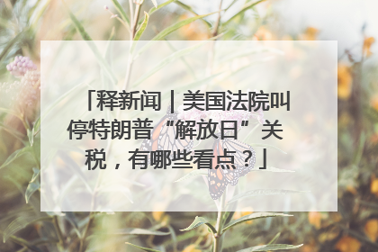 释新闻｜美国法院叫停特朗普“解放日”关税，有哪些看点？