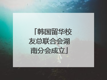 韩国留华校友总联合会湖南分会成立