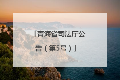 青海省司法厅公告（第5号）