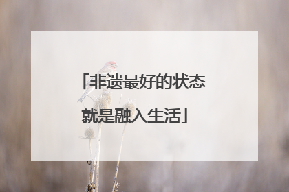 非遗最好的状态就是融入生活