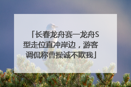 长春龙舟赛一龙舟S型走位直冲岸边，游客调侃称曹操诚不欺我