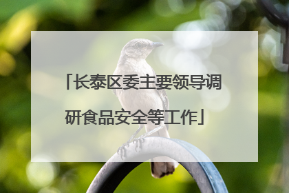 长泰区委主要领导调研食品安全等工作