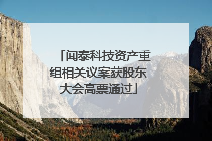 闻泰科技资产重组相关议案获股东大会高票通过