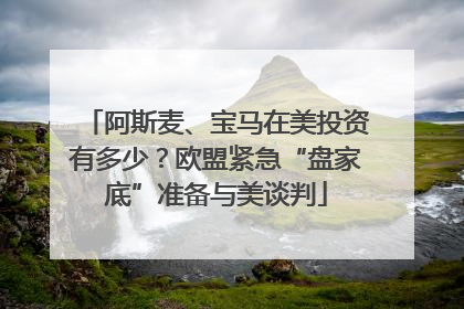 阿斯麦、宝马在美投资有多少？欧盟紧急“盘家底”准备与美谈判