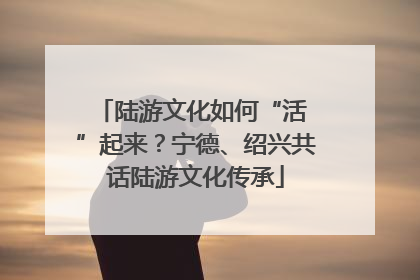 陆游文化如何“活 ”起来？宁德、绍兴共话陆游文化传承