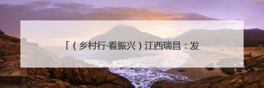 （乡村行·看振兴）江西瑞昌：发展特色产业 激发乡村内生动力
