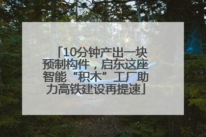 10分钟产出一块预制构件，启东这座智能“积木”工厂助力高铁建设再提速