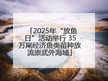 2025年“放鱼日”活动举行 35万尾经济鱼类苗种放流崇武外海域
