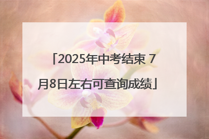 2025年中考结束 7月8日左右可查询成绩