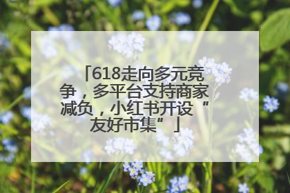 618走向多元竞争，多平台支持商家减负，小红书开设“友好市集”