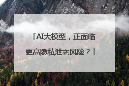 AI大模型，正面临更高隐私泄露风险？