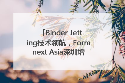 Binder Jetting技术领航，Formnext Asia深圳增材展解锁产业新动能