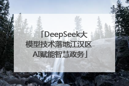 DeepSeek大模型技术落地江汉区 AI赋能智慧政务